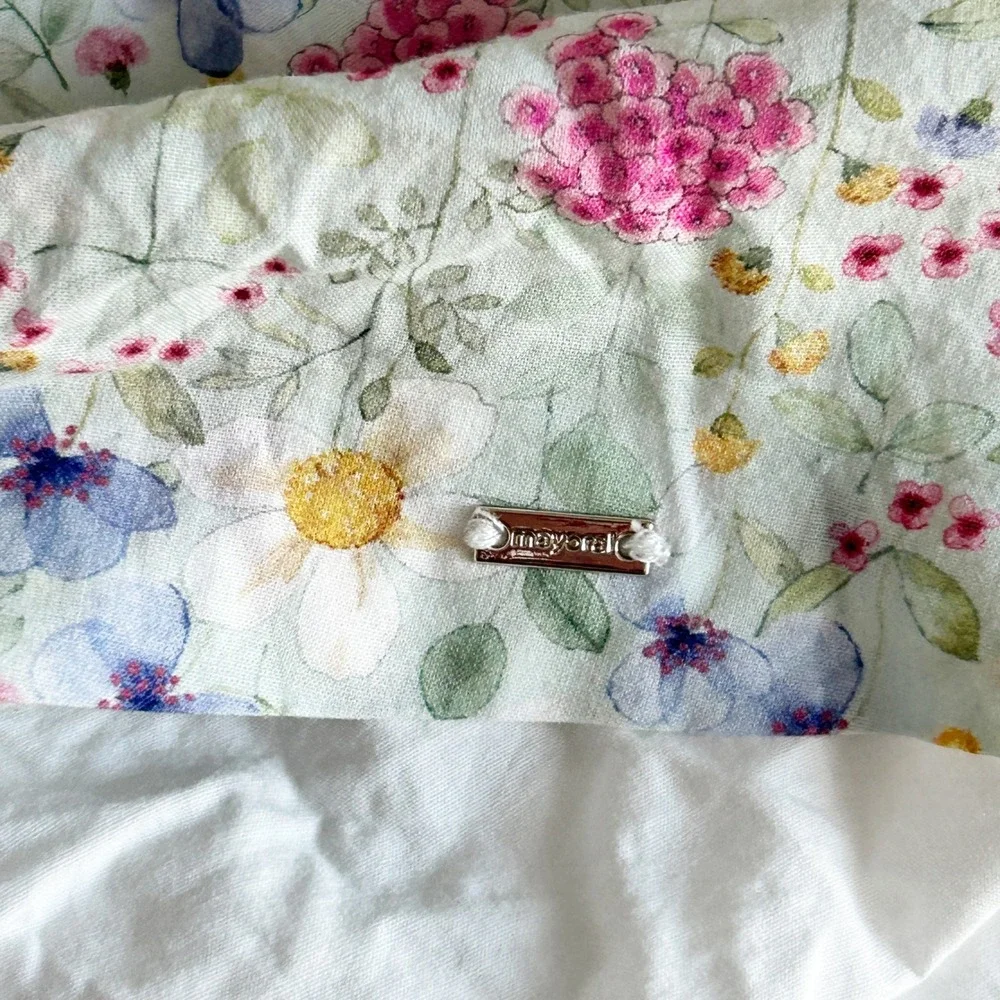 Mayoral Baby Girls Cotton Floral Smocked Ruffle Cottagecore Dress Size 12M‎